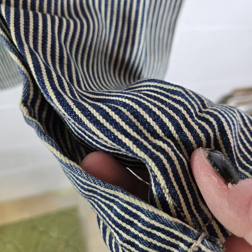 Vtg Osh Kosh B'Gosh Vestbak Engineer Striped Denim Overalls New 1895